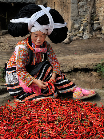 Drying peppers