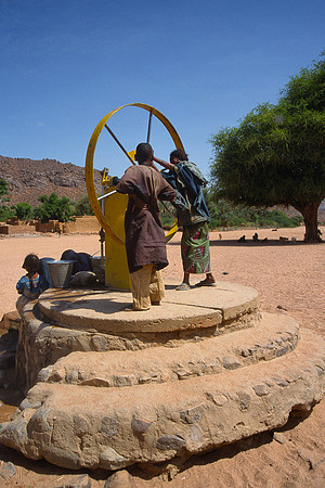 At the well