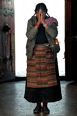 Pilgrim in doorway