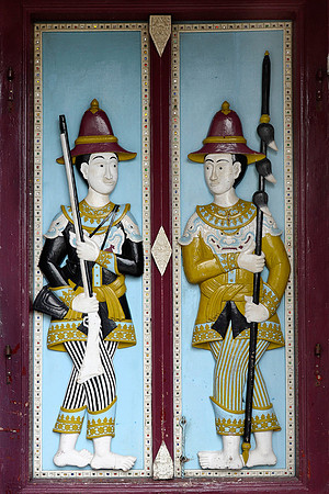 Carved door