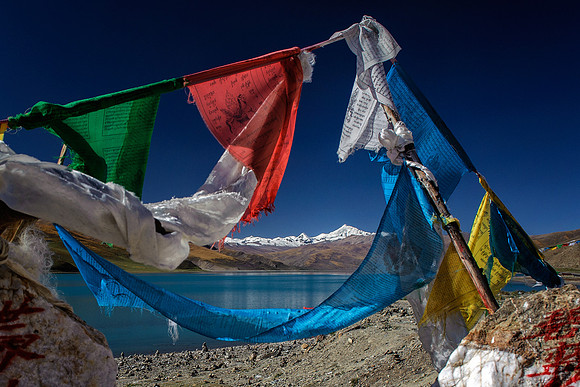 Through the prayer flags
