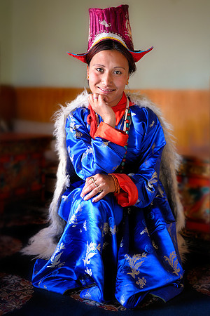 Lady in blue
