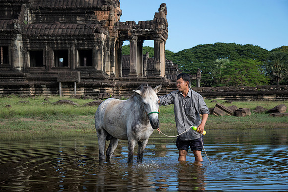 Pond in front of Angkor