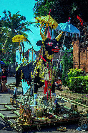 A bull cremation sarcophagus