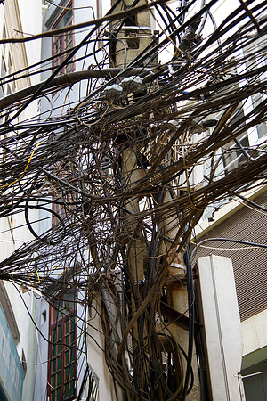 Power lines in Hanoi