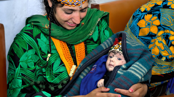 Holding baby