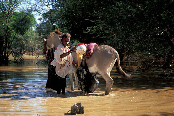 Gathering water