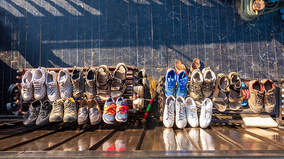 Shoes off