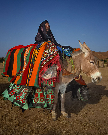 Tuareg Lady on donkey