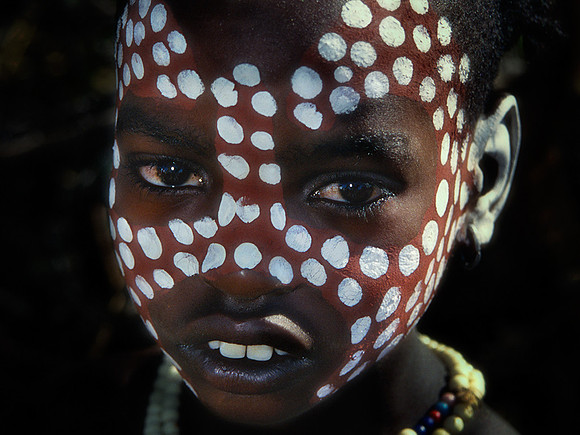 Painted face