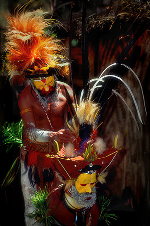 Arranging feathers