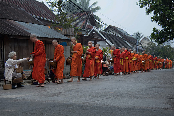 Alms-giving ceremony