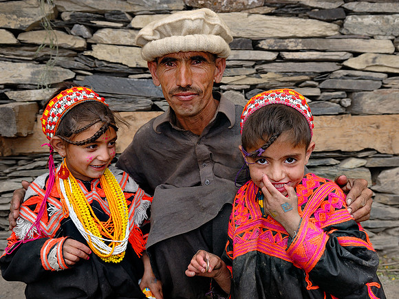 Father and daughters