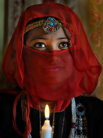 Candlelight and veil