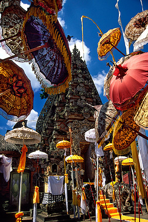 Temple umbrellas