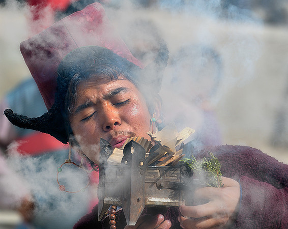 Blowing smoke