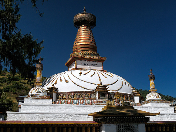 Nepalese style stupa in Punakha
