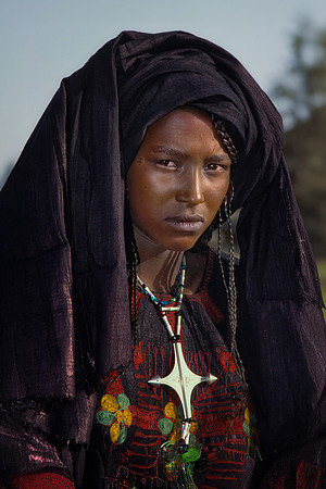 Tuareg lady and cross
