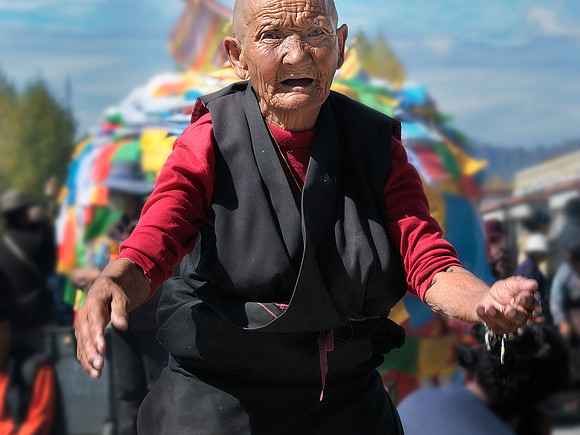 Pilgrim at Jokhang Temple